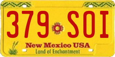NM license plate 379SOI