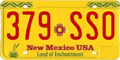 NM license plate 379SSO