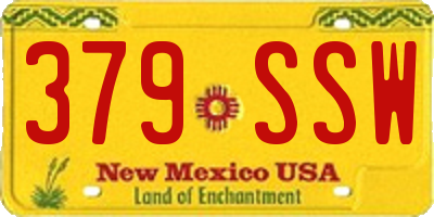 NM license plate 379SSW