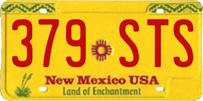 NM license plate 379STS