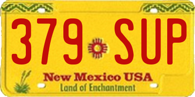 NM license plate 379SUP