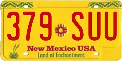 NM license plate 379SUU