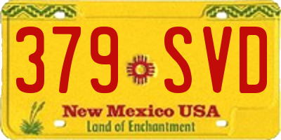 NM license plate 379SVD