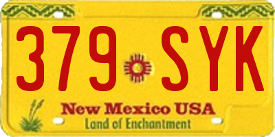 NM license plate 379SYK