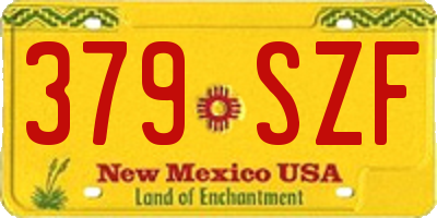 NM license plate 379SZF