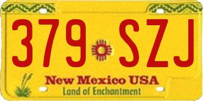 NM license plate 379SZJ