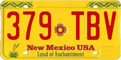 NM license plate 379TBV