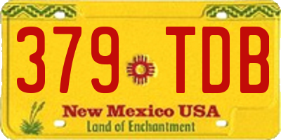 NM license plate 379TDB