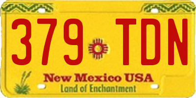 NM license plate 379TDN