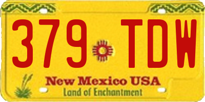 NM license plate 379TDW