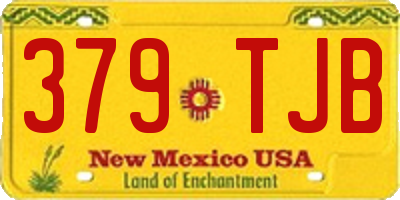 NM license plate 379TJB
