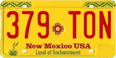 NM license plate 379TON