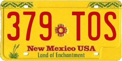 NM license plate 379TOS