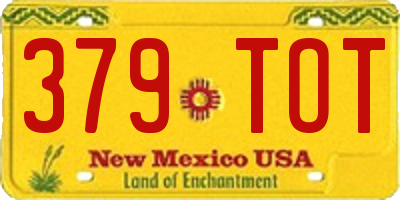 NM license plate 379TOT