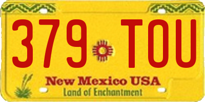 NM license plate 379TOU
