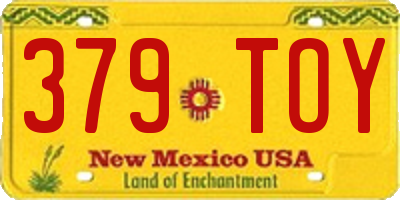 NM license plate 379TOY