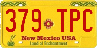 NM license plate 379TPC