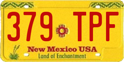 NM license plate 379TPF