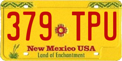 NM license plate 379TPU