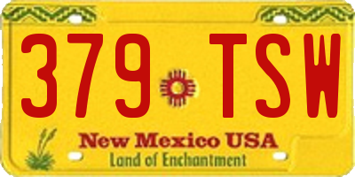 NM license plate 379TSW