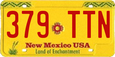 NM license plate 379TTN