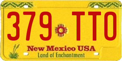 NM license plate 379TTO