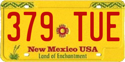 NM license plate 379TUE
