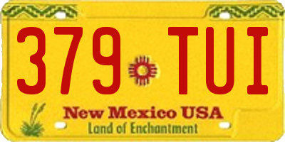 NM license plate 379TUI