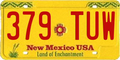 NM license plate 379TUW
