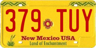 NM license plate 379TUY