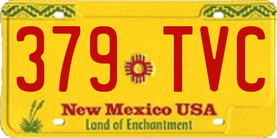 NM license plate 379TVC