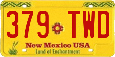NM license plate 379TWD