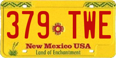 NM license plate 379TWE