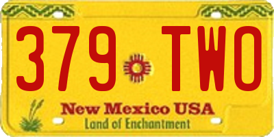 NM license plate 379TWO