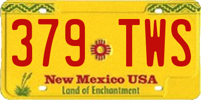 NM license plate 379TWS