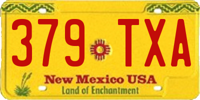 NM license plate 379TXA