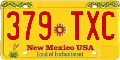 NM license plate 379TXC