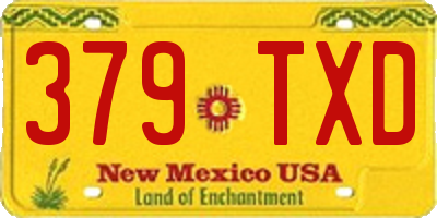 NM license plate 379TXD