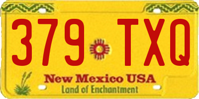 NM license plate 379TXQ