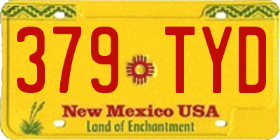 NM license plate 379TYD