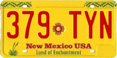NM license plate 379TYN