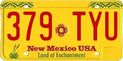 NM license plate 379TYU