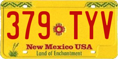 NM license plate 379TYV