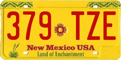 NM license plate 379TZE