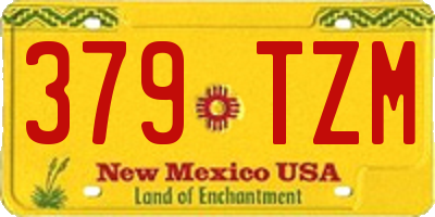 NM license plate 379TZM