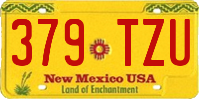 NM license plate 379TZU