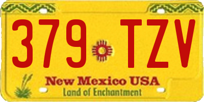 NM license plate 379TZV