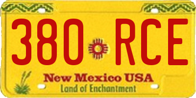 NM license plate 380RCE