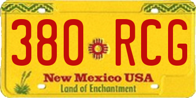 NM license plate 380RCG