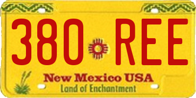 NM license plate 380REE